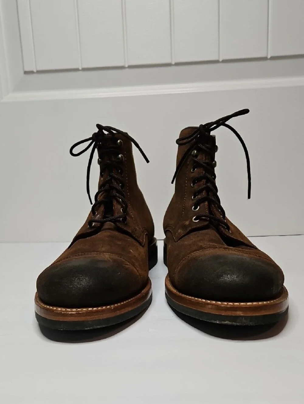 Trask Leather Lace-Up Boots